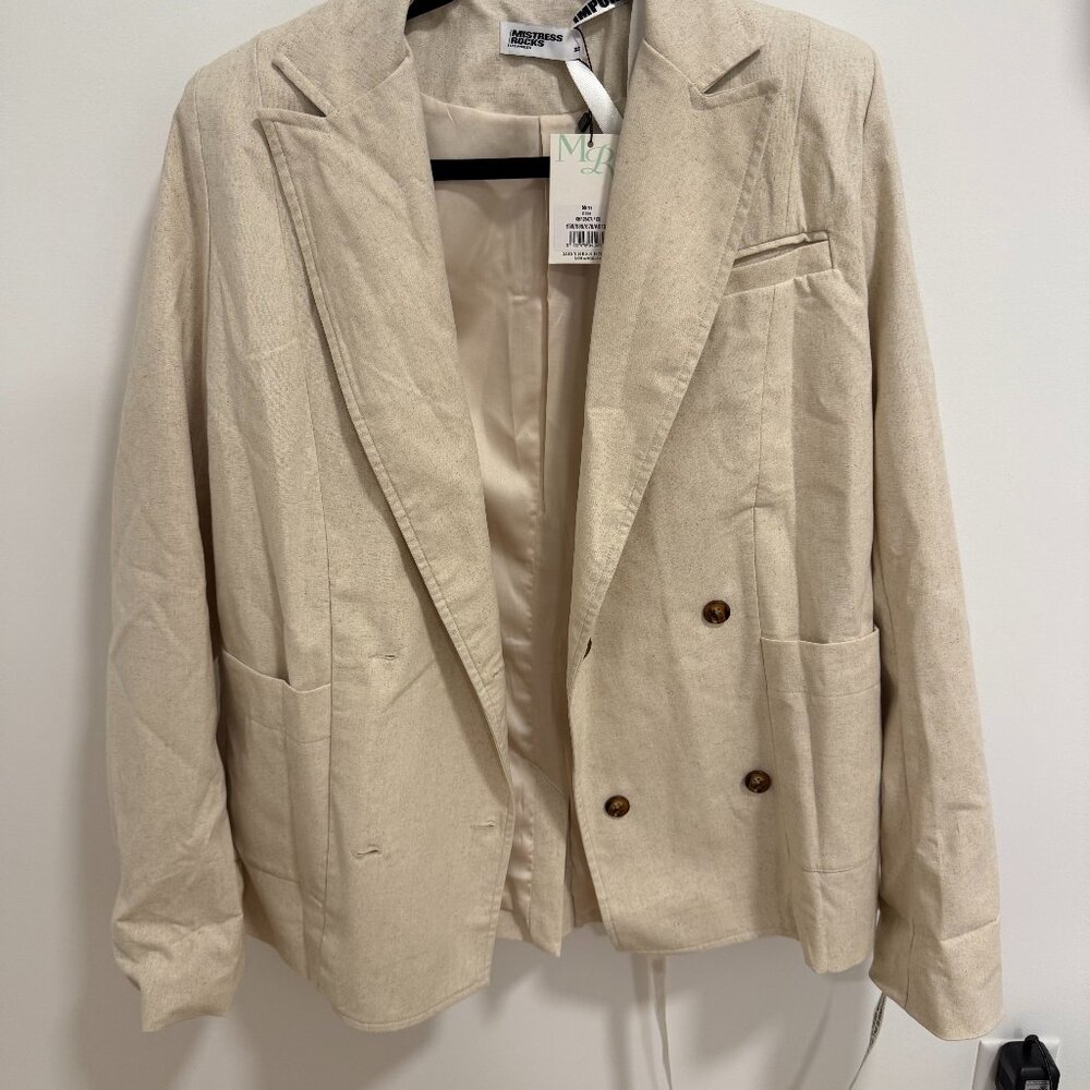 Mistress Rocks 'MERCY' stone oversized double breasted blazer